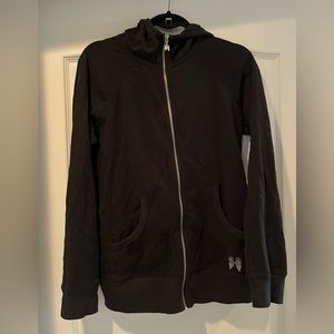 Victoria’s Secret Black Zip Hoodie Sequin Wings